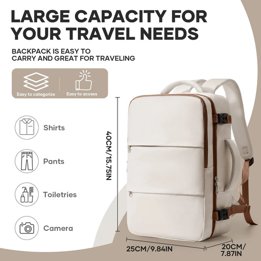 Ryanair Approved Notebook Travel Backpack - Waterproof Laptop Cabin Bag for Men & Women