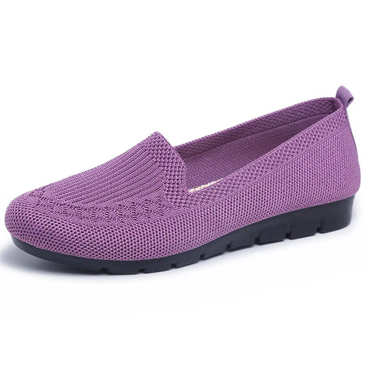 Summer Mesh Slip-On Sneakers - Breathable Casual Flat Shoes, Lightweight Comfort Loafers for Women
