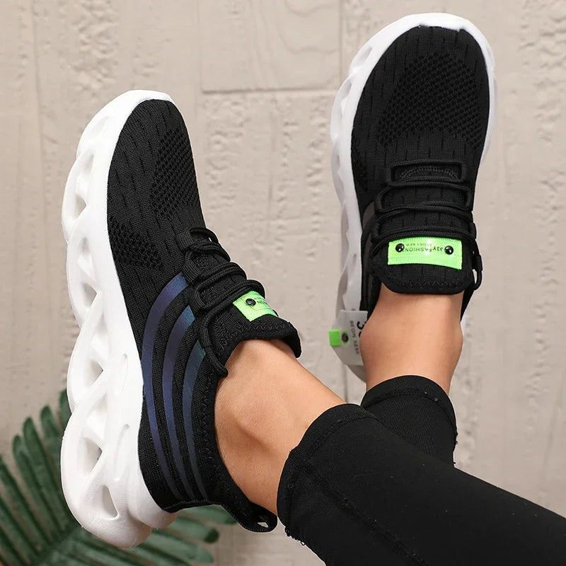 Luxury Mesh Sports Shoes - Breathable Lightweight Running & Gym Sneakers for Women