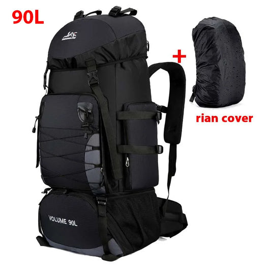 90L Large Capacity Travel & Camping Backpack - Outdoor Hiking, Climbing, and Mountaineering Rucksack for Men & Women