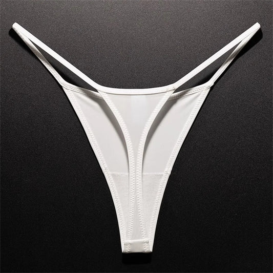 High-Slit Leopard Print Thong - Sexy Ice Silk Seamless One-Piece Underwear for Women, Fitness & Plus Size G-String