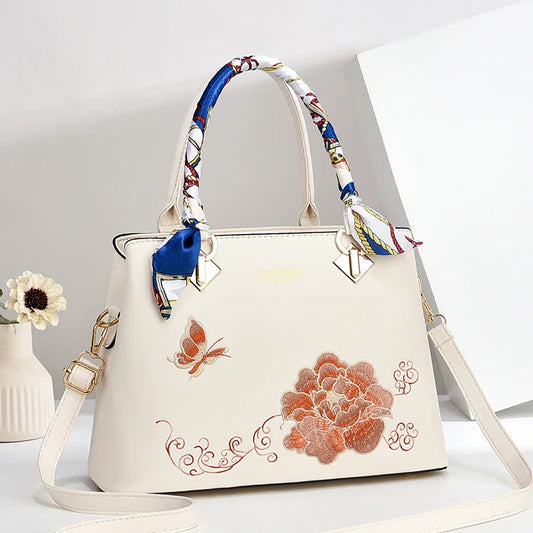 Bohemian Embroidered Elegance – Premium Oversized Wedding & Shopping Crossbody Tote