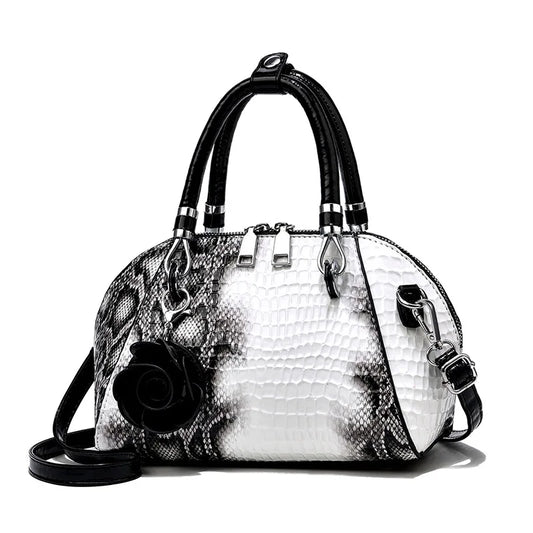 Solene Mini Croco Shell Tote - Chic Yellow Shoulder Bag for Women