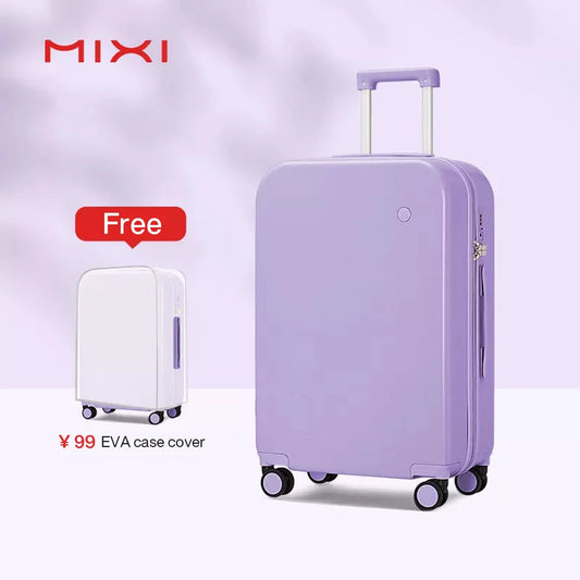 Mixi Puristic Design Hardside Travel Luggage - Rolling Trolley Suitcase for Men & Women, 16"/20"/22"/24"/26"/28"
