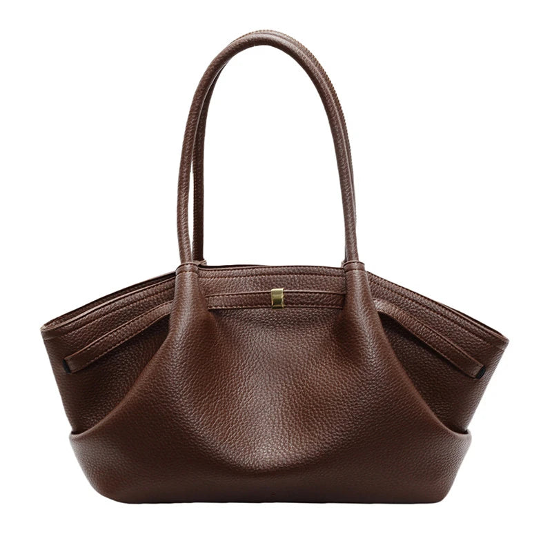 Moods Lychee Pattern Underarm Shoulder Bags For Women Soft PU Leather Large Capacity Mini Tote Bag