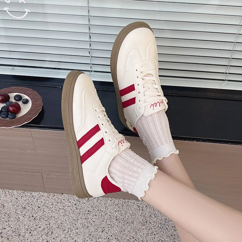 Cute Embroidered Sports Shoes - Non-Slip Casual Tennis Sneakers for Women
