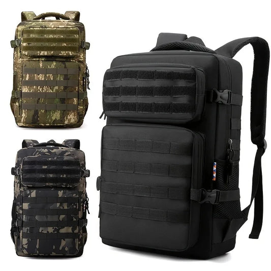 Men’s Tactical Camouflage Backpack - Large Capacity Multi-Layer Outdoor Hiking & Camping Pack