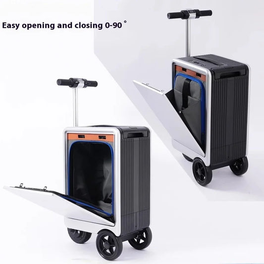 Smart Electric Ride-On Suitcase | Carry-On Travel Trolley for Adults & Kids | Rideable Boarding Luggage with Handle