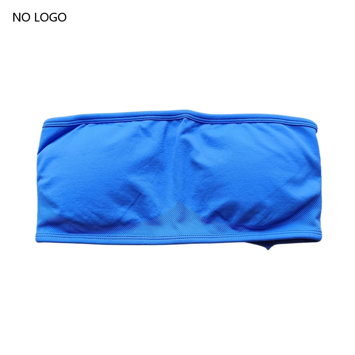 RFTE Backless Bandeau Sports Bra - Seamless Crop Top for Women, Yoga & Gym Workout, Push-Up Fitness Sportswear