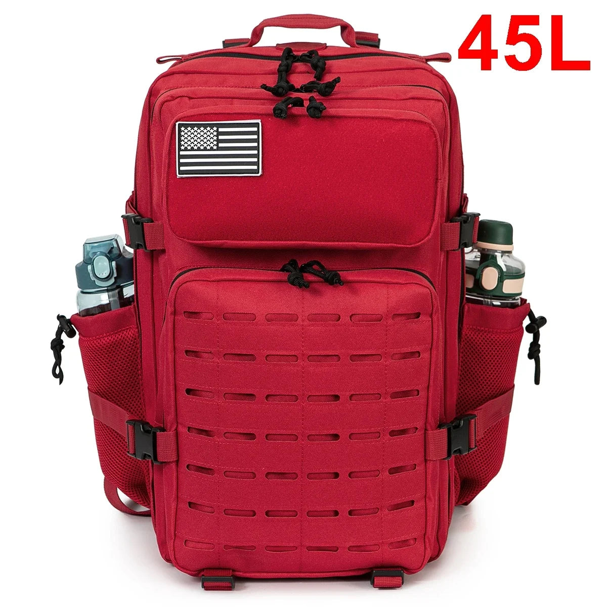 25L/45L Tactical Backpack for Men & Women - Outdoor Survival Bug Out Bag with Bottle Holder