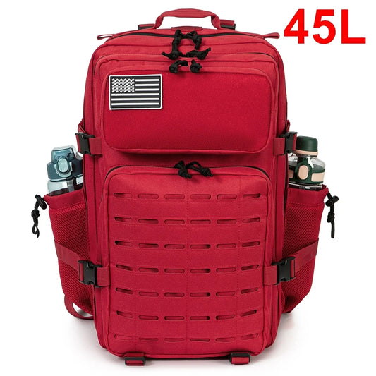 25L/45L Tactical Backpack for Men & Women - Outdoor Survival Bug Out Bag with Bottle Holder
