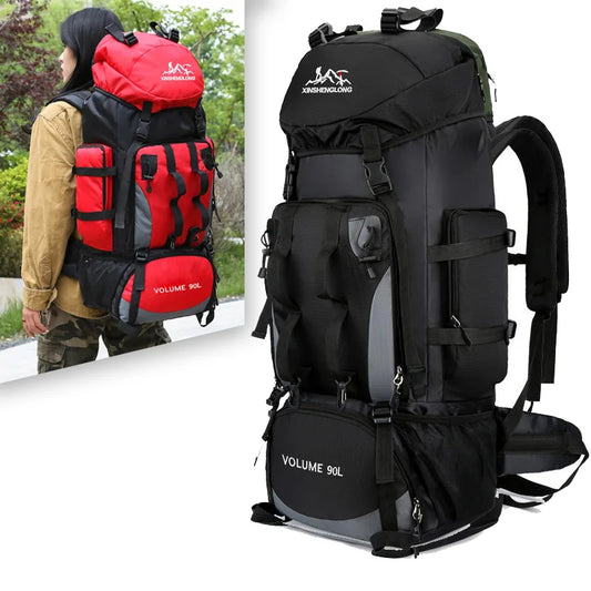90L Waterproof Hiking & Camping Backpack - Large Capacity Outdoor Trekking Rucksack for Travel & Sports