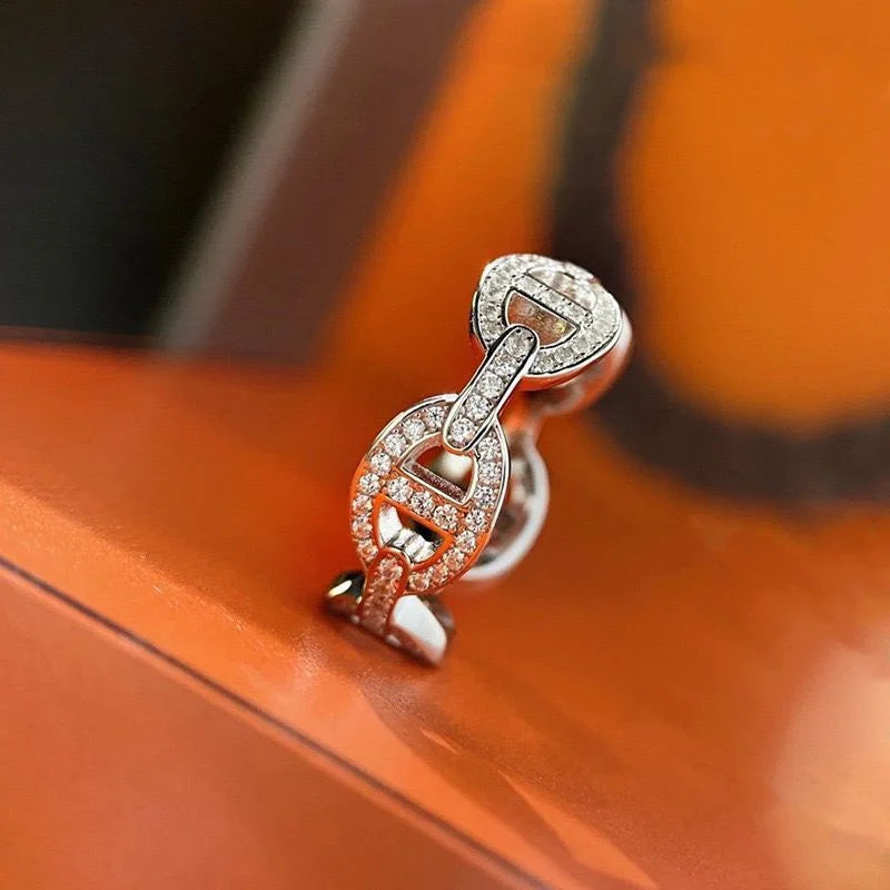 S925 Sterling Silver Gold-Plated Ring – Light Luxury Elegant Jewelry for Women