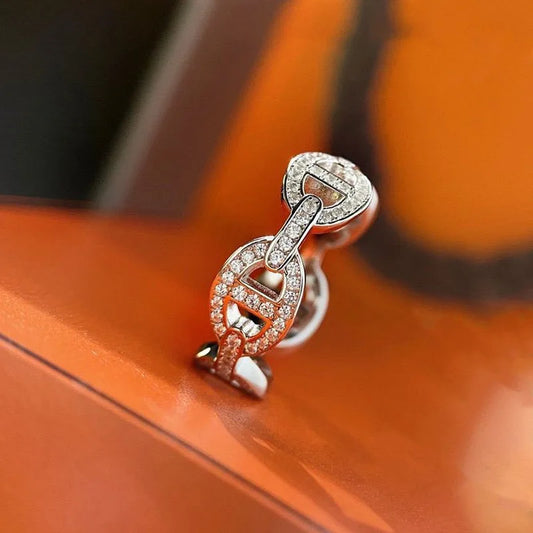 S925 Sterling Silver Gold-Plated Ring – Light Luxury Elegant Jewelry for Women