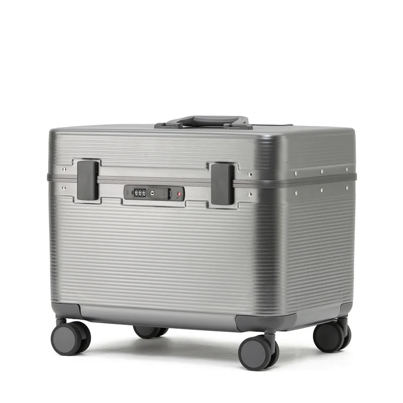 Aluminum Alloy Frame ABS Trolley Suitcase - Top-Opening Boarding Luggage with Universal Wheels & TSA Customs Code Lock