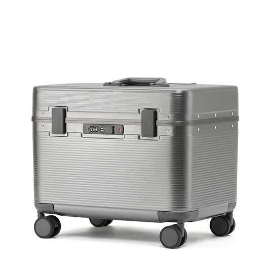Aluminum Alloy Frame ABS Trolley Suitcase - Top-Opening Boarding Luggage with Universal Wheels & TSA Customs Code Lock