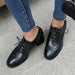 Women’s Vintage Oxford Pumps – Genuine Leather, Retro Thick Heels