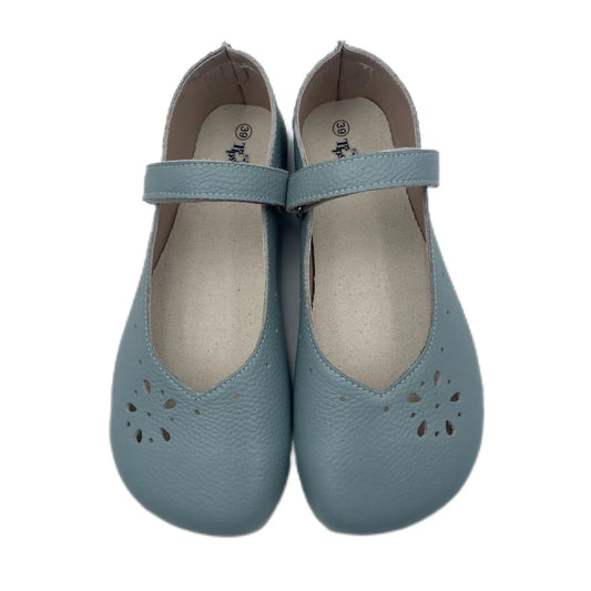 Mary Jane Ballerina Flats - Barefoot Soft Sole Leather Shoes with Wide Toe Box