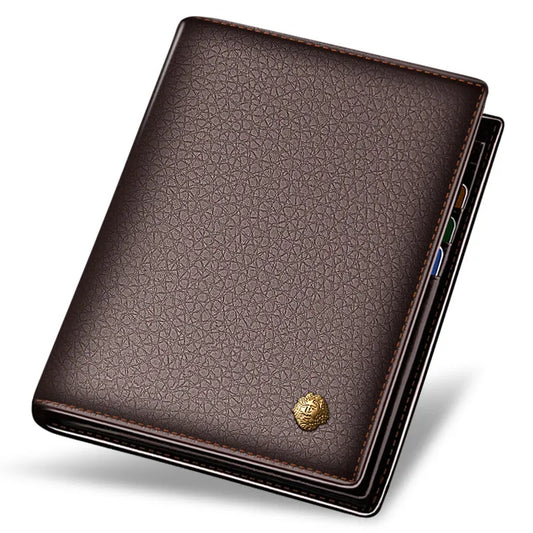 Laorentou Men’s Genuine Leather Wallet | Compact Card Holder & Gift for Him