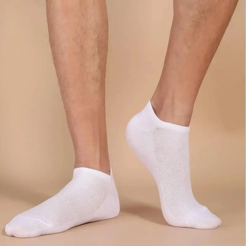 Unisex Low-Cut Boat Socks - 10 or 20 Pairs Thin Breathable Anti-Odor Ankle Socks for Men & Women