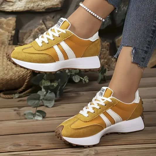 Sporty Thick-Bottom Sneakers - Lightweight Casual Running Shoes with Soft Sole