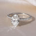 1–4CT Oval Cut Full Moissanite Engagement Ring – Solitaire Hidden Halo Diamond, 925 Silver Wedding Band, GRA Certified
