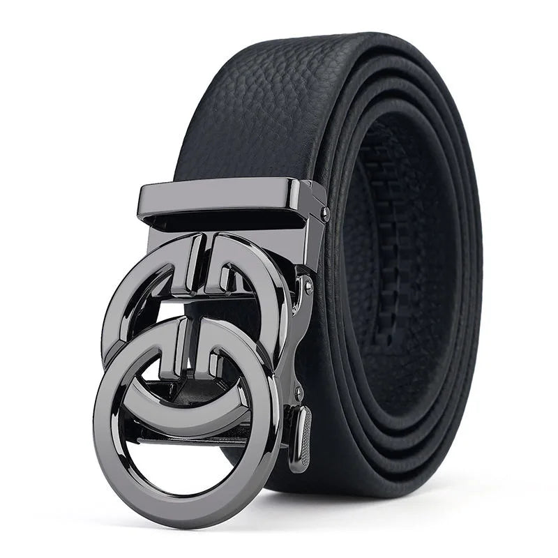 Luxury Designer GG Leather Belt - Double G Buckle, Premium Strap for Men & Women