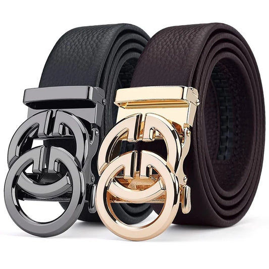 Luxury Designer GG Leather Belt - Double G Buckle, Premium Strap for Men & Women