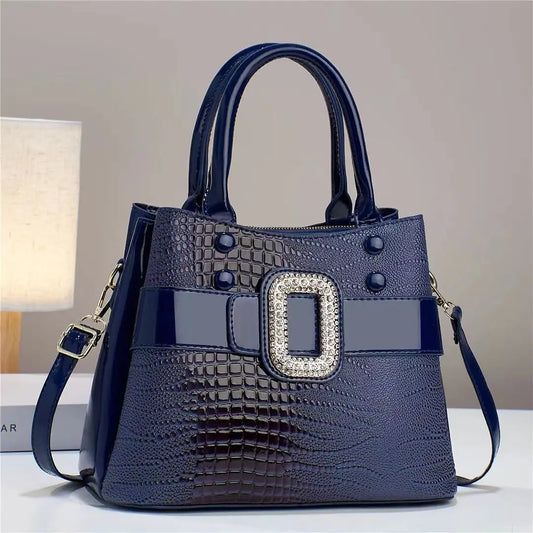 CrocElite CarryAll - Premium Leather Shoulder & Crossbody Tote for Women