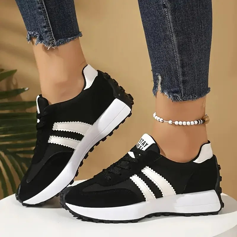 Sporty Thick-Bottom Sneakers - Lightweight Casual Running Shoes with Soft Sole