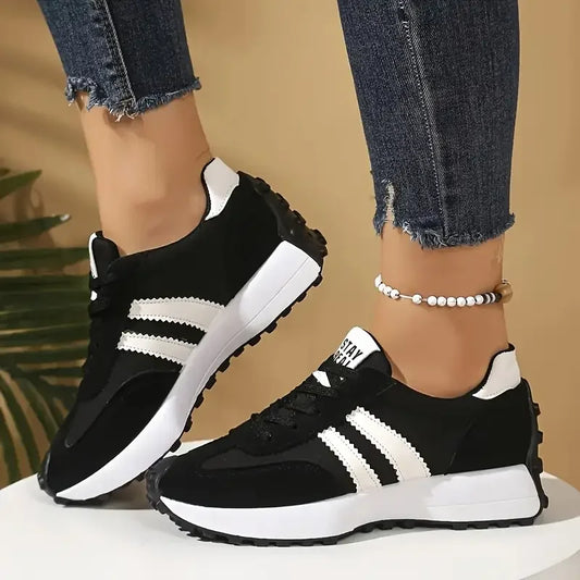 Sporty Thick-Bottom Sneakers - Lightweight Casual Running Shoes with Soft Sole