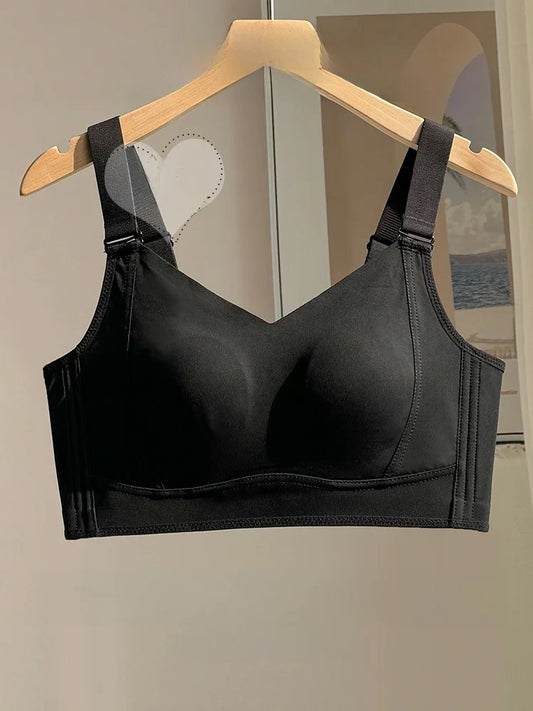 Ultra-Thin Wireless Full Cup Bra - Side Support Sports & Leisure Bra for Women, Summer Comfort, Large to Small Chest Sizes