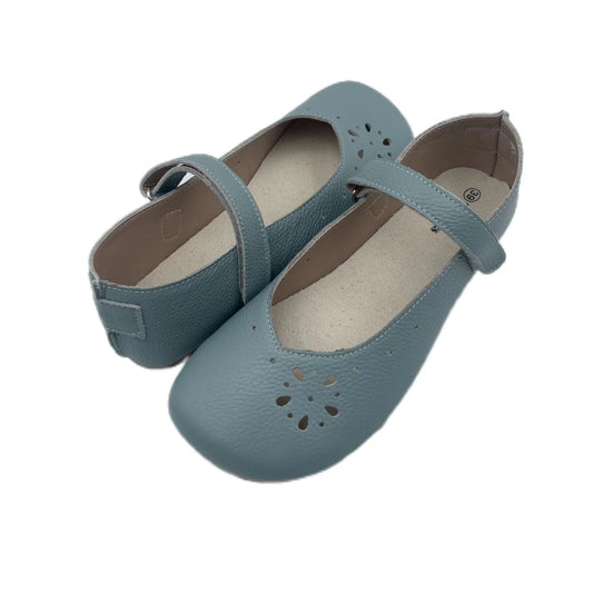 Mary Jane Ballerina Flats - Barefoot Soft Sole Leather Shoes with Wide Toe Box