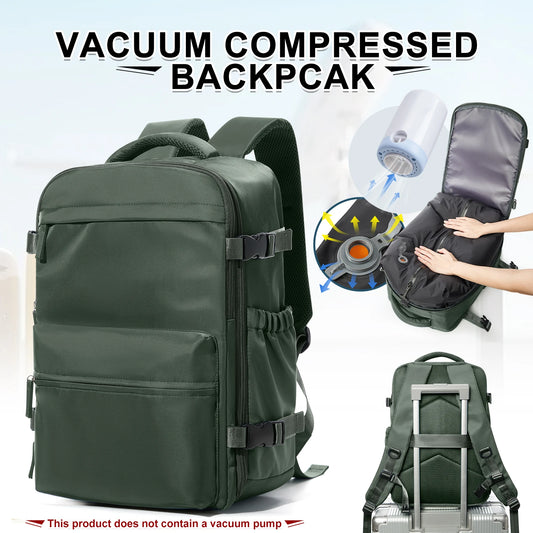 Ryanair Approved Travel Backpack - Compression Cabin Bag for Women & Men, Business Laptop Handbag for Airplane Travel